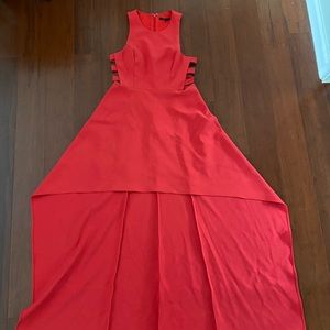 BCBG Caged cut-out HiLo Gown